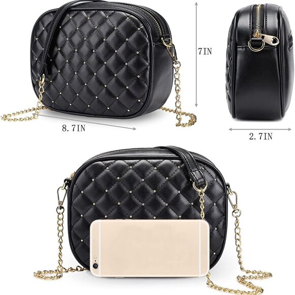 Hanbella Cross body Clutch Purses for Women & Teens - Cute Small Quilted Leather - Picture 3 of 7